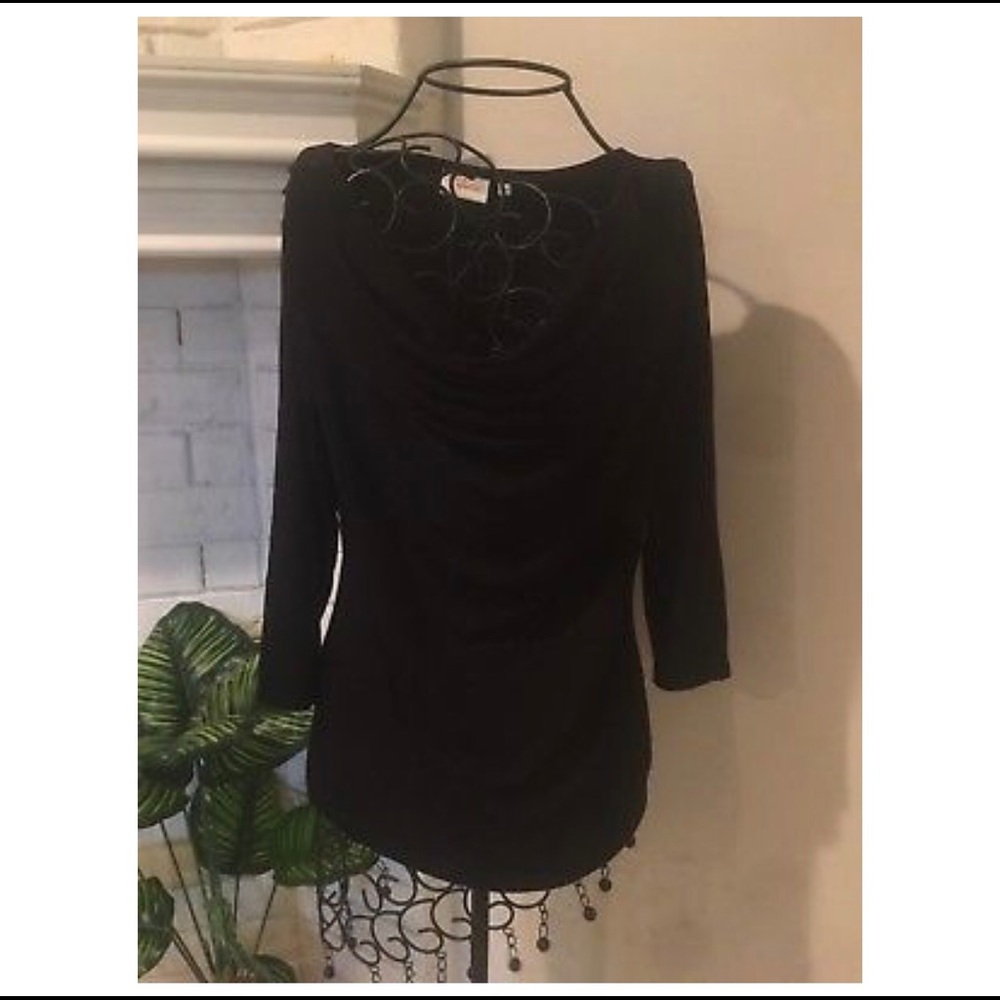 Anthropologie Deletta Cowl Neck Stretchy Top